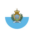 Round San Marino flag icon