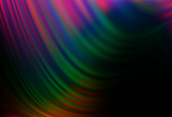 Poster - dark multicolor, rainbow vector template with bubble shapes.