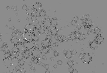 Poster - light silver, gray vector pattern with spheres.