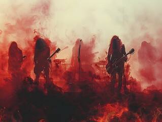 Wall Mural - energetic concert with fans and performers