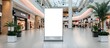 © Five Million Stock - Blank advertising mockup for advertisement at the shopping mall or A mockup poster stands within a shopping Centre mall