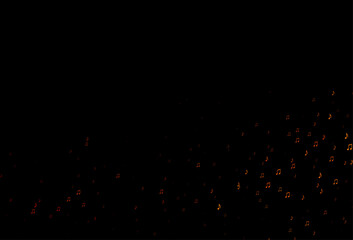 Poster - dark red vector backdrop with music notes.