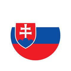Wall Mural - Round Slovakia flag icon