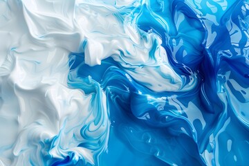 Wall Mural - Abstract background of vivid blue and white color mixing with different tints creating uneven surface