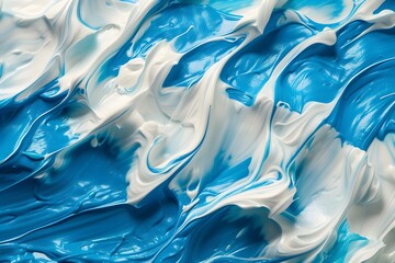 Wall Mural - Abstract background of vivid blue and white color mixing with different tints creating uneven surface