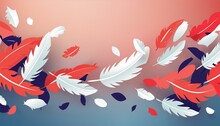Abstract White Feather Background What Color
