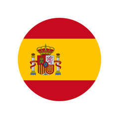 Wall Mural - Round Spain flag icon