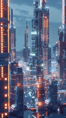 Poster - Futuristic Cityscape Powered by Geothermal Energy Network
