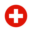 Round Switzerland flag icon