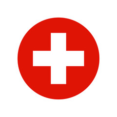 Wall Mural - Round Switzerland flag icon