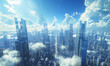 © AhmadTriwahyuutomo - illustration of a futuristic city landscape with towering skyscrapers