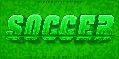 Poster - Green Soccer Vector Fully Editable Smart Object Text Effect
