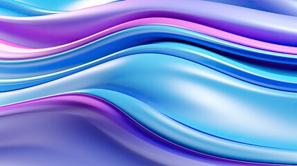 Wall Mural - 3d rendering of abstract flowing wavy liquid background