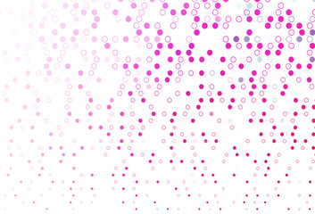 Poster - Light Pink vector pattern with spheres.