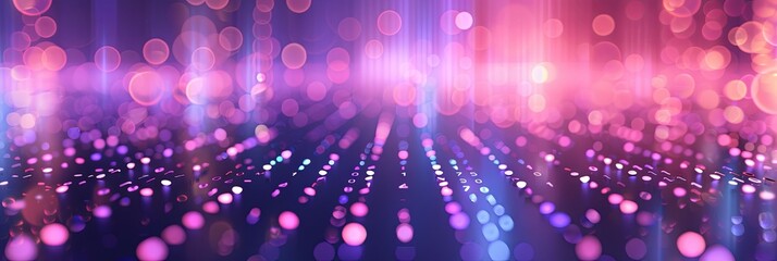 Poster - abstract neon light particle background - glowing neon particles form an abstract background with a 
