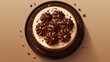 © Natalia - Exquisite chocolate cake decorated with coffee beans and cocoa powder. Perfect for a special occasion!
