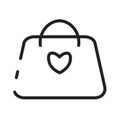 Poster - Bag Canvas Heart Line Icon