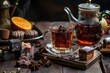 aromatic tea and delectable sweets inviting food photography still life