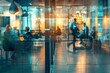 © furyon - blurred business people working in modern office behind glass wall busy corporate lifestyle