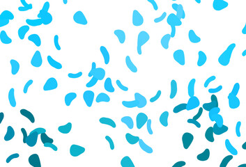 Poster - light blue vector pattern with chaotic shapes.