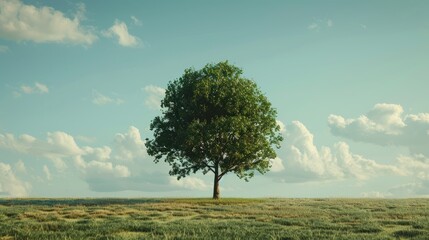 Wall Mural - On World Environment Day showcase a lone tree against a backdrop serving as a striking graphic element for embellishing and enhancing designs