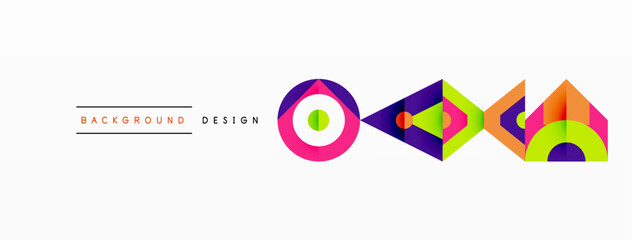Aufkleber - A vibrant logo featuring colorful triangles within a circle, set against a white background. The design includes magenta hues and dynamic slopes, with parallel lines creating a modern graphic look