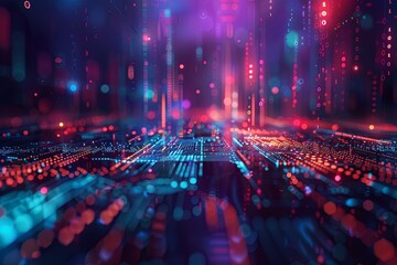 Abstract digital background with array of colors 