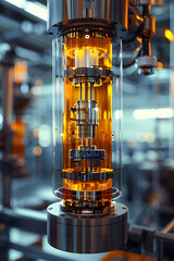 Canvas Print - Cutting-Edge Nuclear Reactor Technology Showcasing Efficient Fuel Utilization and Waste Reduction Capabilities