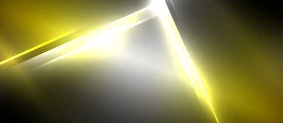 Poster - An electric blue light illuminates the darkness of space, casting a lens flare on the black background with hints of white and yellow. A mesmerizing astronomical event in the sky