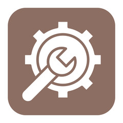 Poster - Cog and Wrench icon vector image. Can be used for Industry.