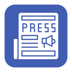 Sticker - Press Release icon vector image. Can be used for Journalism.