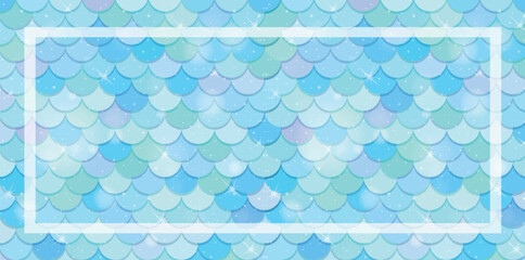 Poster - Abstract fish scale pattern in pastel colors