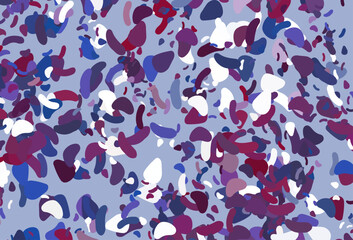 Poster - light blue, red vector pattern with chaotic shapes.