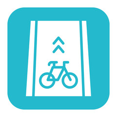 Wall Mural - Bike Lane icon vector image. Can be used for Battery and Power.