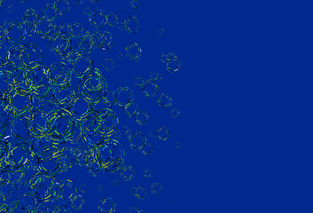 Poster - Light Blue, Yellow vector texture with disks.