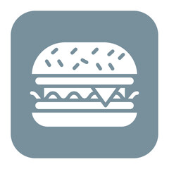 Poster - Burger icon vector image. Can be used for Bowling.