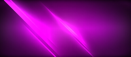 Aufkleber - A neon purple light beam illuminates a dark purple backdrop, creating a vibrant visual effect with electric blue hues and a patterned design