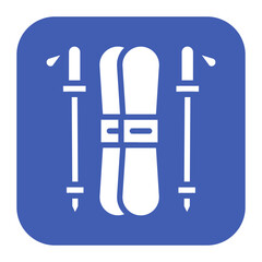 Sticker - Ski School icon vector image. Can be used for Ski Resort.