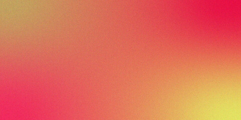 Poster - Gradient background colors with noise effect Grain blurry texture. Lime to Pink Grainy Gradient  blurred texture. Vibrant Retro Grainy Texture. Used for  banner and webpage.
