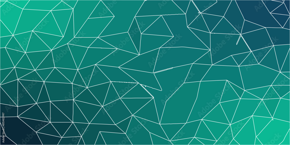 Abstract Low Poly with line. Neural network with triangle shapes Design ...