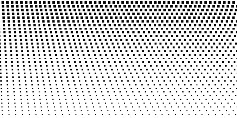 Wall Mural - Pop art background vector. Design squares halftone effect gradient black on white background. Design print for illustration, textile, baner, cloth, cover, card, background, wallpaper cover