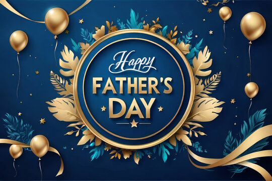 Happy Father's Day greeting card and sale poster background design. Vector illustration design