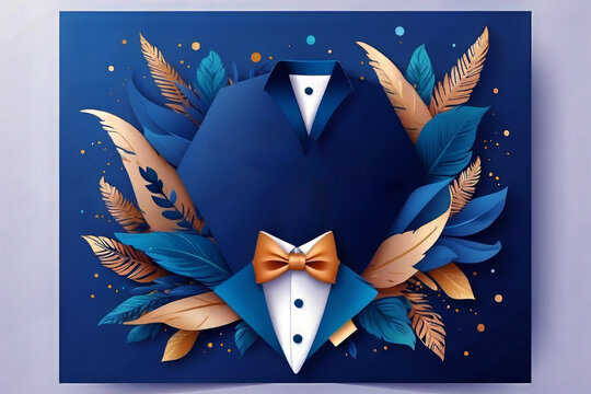 Happy Father's Day greeting card and sale poster background design. Vector illustration design