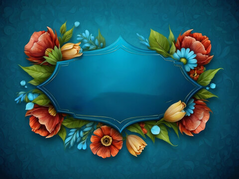 Happy Father's Day lettering on a blue background design.