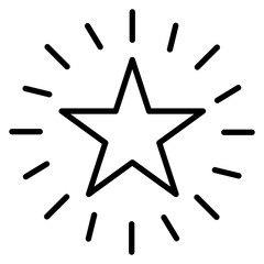 Wall Mural - Star vector icon. Can be used for Customer Feedback iconset.