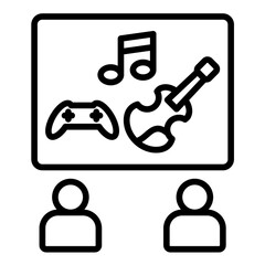 Canvas Print - Entertainment vector icon. Can be used for Instrument iconset.