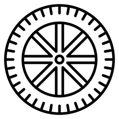 Wall Mural - Wheel vector icon. Can be used for Railway iconset.