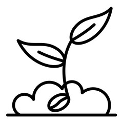 Poster - Seedling vector icon. Can be used for Carnival iconset.