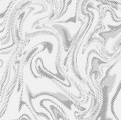 Poster - Abstract black and white psychedelic seamless marble pattern with hallucination swirls. Vector liquid monochrome acrylic texture. Flow art. Tie dye simple artistic effect.