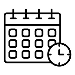 Canvas Print - Schedule vector icon. Can be used for Project Assesment iconset.